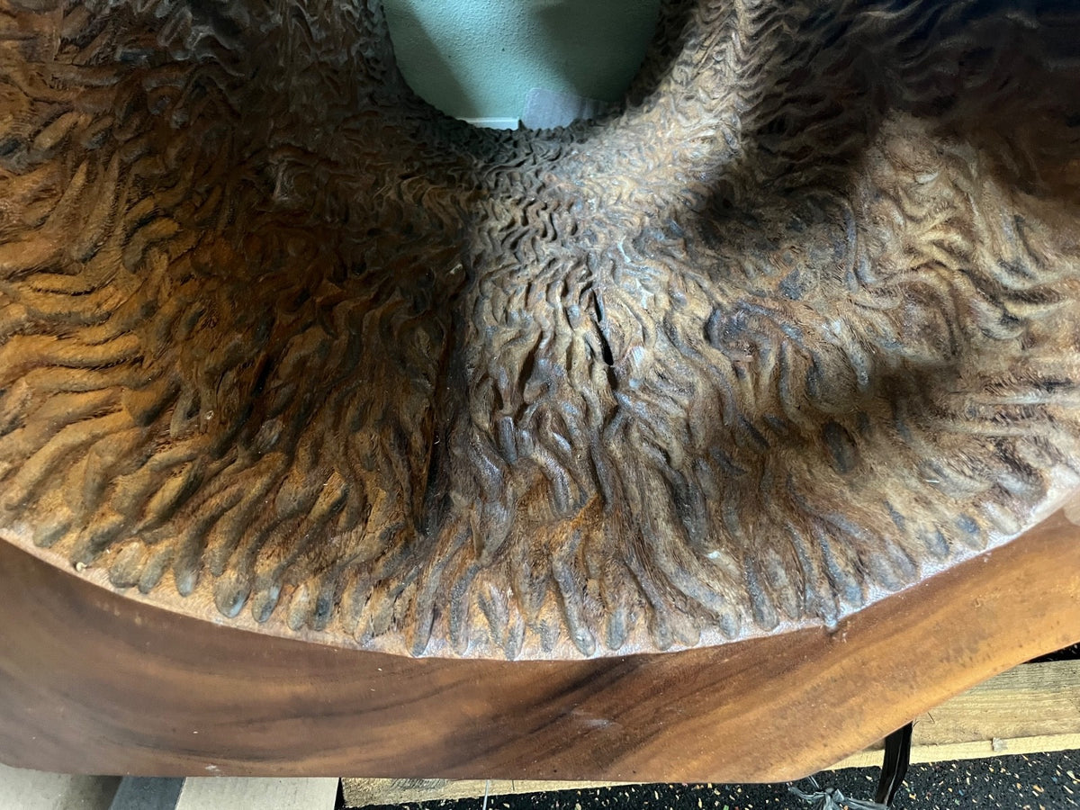 Großer massiver Couchtisch aus Teakholz 40 cm x 85 cm x 135 cm I Handgefertigt