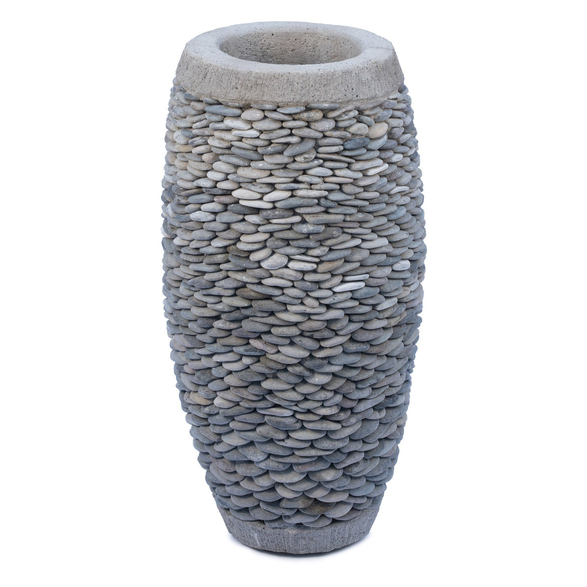 Deko Topf Stein Bali Grau 30 cm x 60 cm - 40 kg I Garten / Terasse I Handarbeit