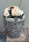 Großer Deko Topf Bali Grau ca. 50 cm x 55 cm - 80kg I Garten / Terrasse I Unikat