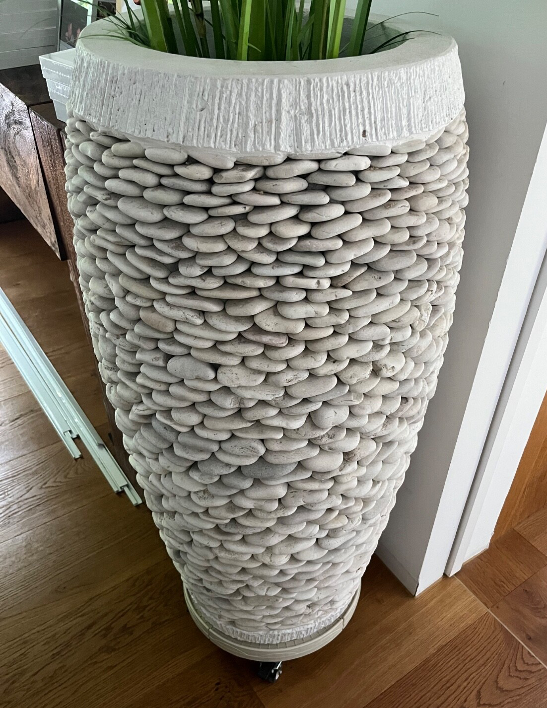 Großer Deko Topf Kerikil Weiß 50 cm x 100 x cm - 150kg I Garten / Terrasse