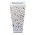 Großer Deko Topf Mosaik Weiß 40 cm x 80 cm - 97 kg I Garten / Terrasse I Unikat