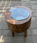 Suarholz Massiv - Beistelltisch/Nachttisch 47cm x 50cm I Naturholz, Unikat